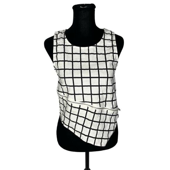 Maeve Anthropologie Asymmetrical Checkered Blouse - Women’s XS Petite - Picture 1 of 6